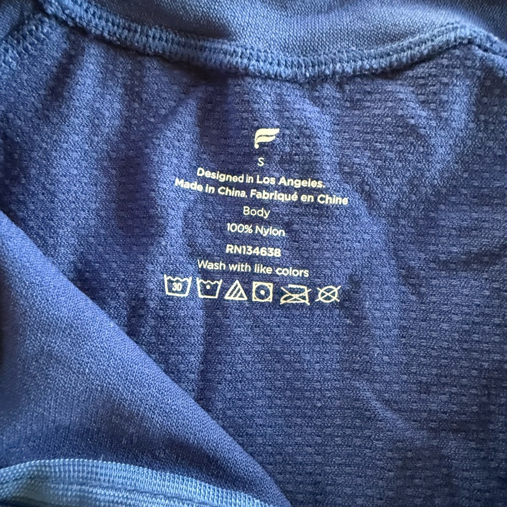 Fabletics Blue Quarter-Zip Pullover - image 2